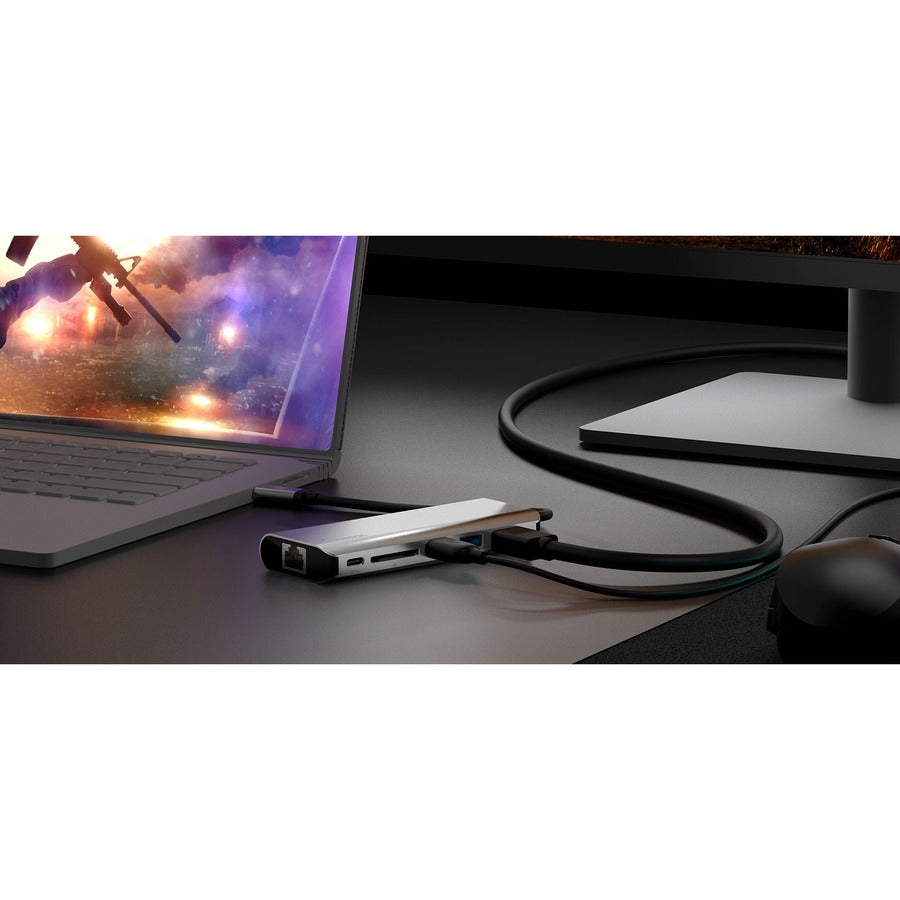 Belkin USB-C 6-in-1 Multiport Adapter, Laptop Docking Station, 4k HDMI, 100W Power Delivery - AVC008btSGY
