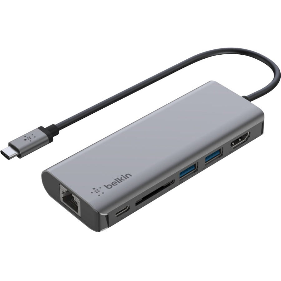 Belkin USB-C 6-in-1 Multiport Adapter, Laptop Docking Station, 4k HDMI, 100W Power Delivery - AVC008btSGY