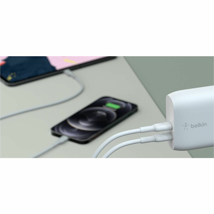 Belkin BoostCharge Dual USB-C Power Delivery Wall Charger 40W - Power Adapter - WCB006dqWH