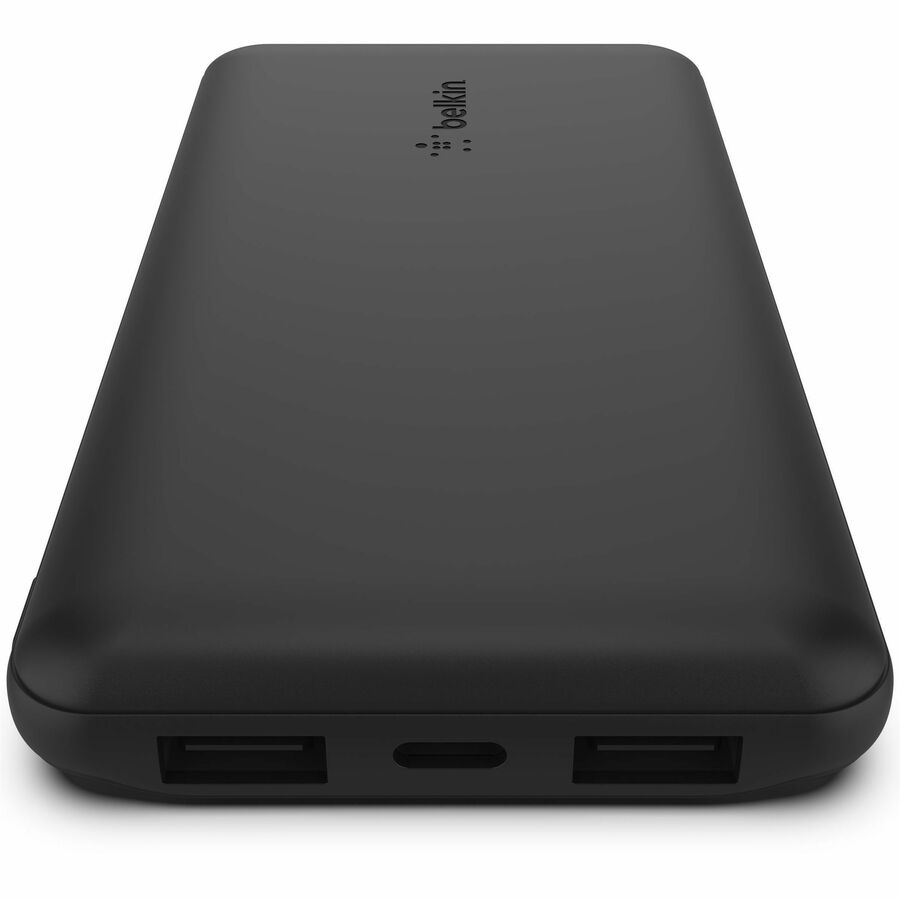 Belkin 15W USB-C 3-Port Power Bank - 10k mAh - 1xUSB-C (15W), 2xUSB-A (10W) - Portable Charger - w/ USB-C Cable - Black - BPB011btBK