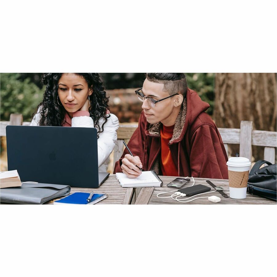 Belkin 15W USB-C 3-Port Power Bank - 10k mAh - 1xUSB-C (15W), 2xUSB-A (10W) - Portable Charger - w/ USB-C Cable - Black - BPB011btBK