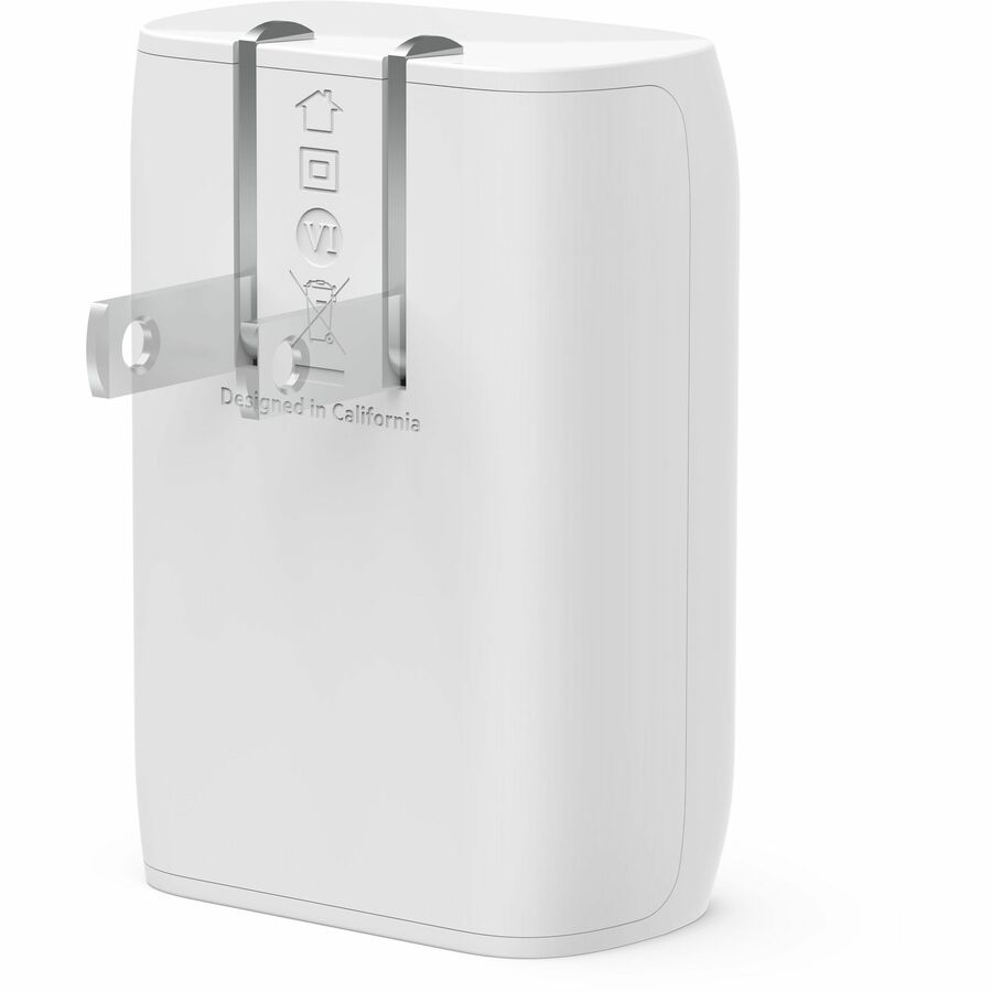 Belkin 30W Portable USB-C Wall Charger - 1xUSB-C (30W) - Fast Charge - Power Adapter - White - BBC007-WH