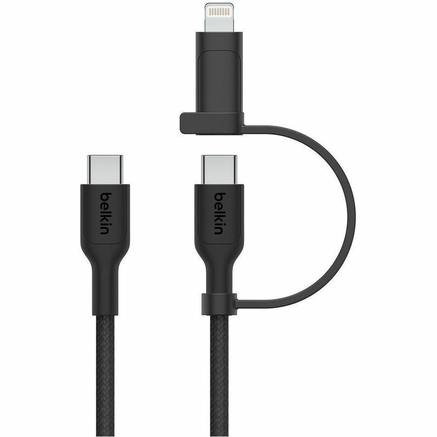Belkin BoostCharge Pro 2-in-1 Cable with USB-C and Lightning Connector - CAC003fq1.5MBK