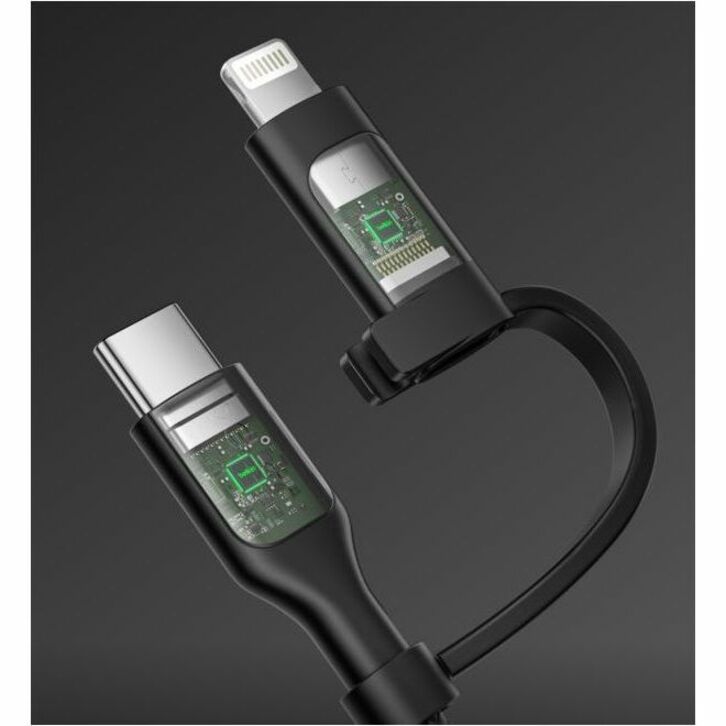 Belkin BoostCharge Pro 2-in-1 Cable with USB-C and Lightning Connector - CAC003fq1.5MBK