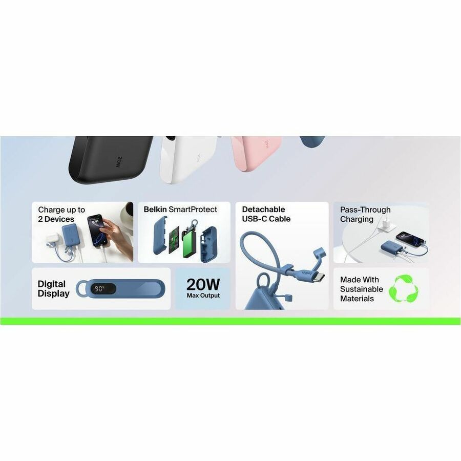 Belkin BoostCharge Power Bank 10K with Display - BPB027fqBL