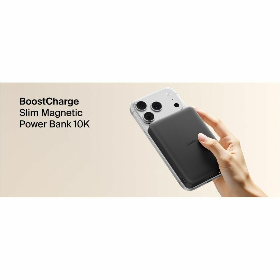 Belkin BoostCharge Slim Magnetic Power Bank 10K - BPD015fqBK