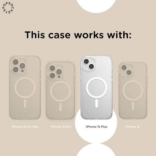 PopSockets iPhone 15 Plus Phone Case with MagSafe- Albalone