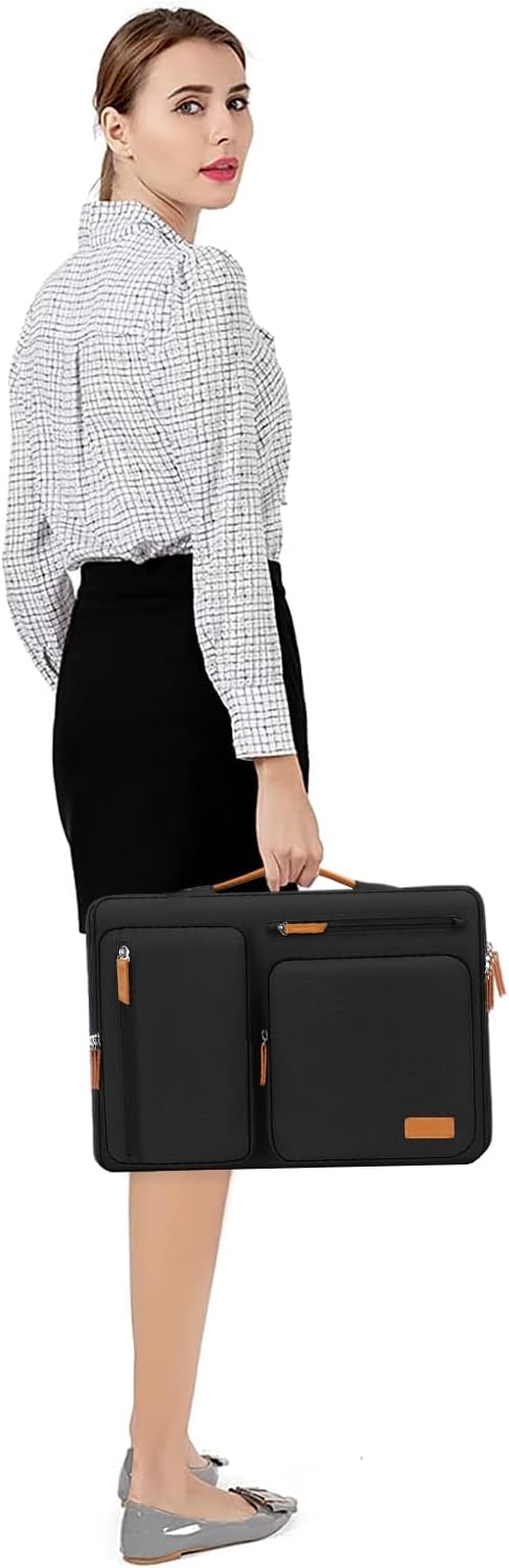 MOSISO 360 Protective Laptop Case 13.3 inch, 13-13.3 inch Laptop Sleeve Compatible with MacBook Air/Pro 13 / Pro 14,HP Dell Acer ASUS,Side Open Carrying Case with 4 Zipper Pockets&Handle, Black