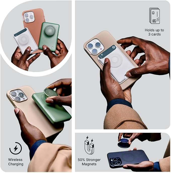 PopSockets iPhone 15 Pro Phone Case with MagSafe, Wireless Charging Compatible, Burgundy - Oxblood