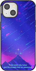 PopSockets iPhone 13 Phone Case with MagSafe, Wireless Charging Compatible, Bookish - Mirror Starfall