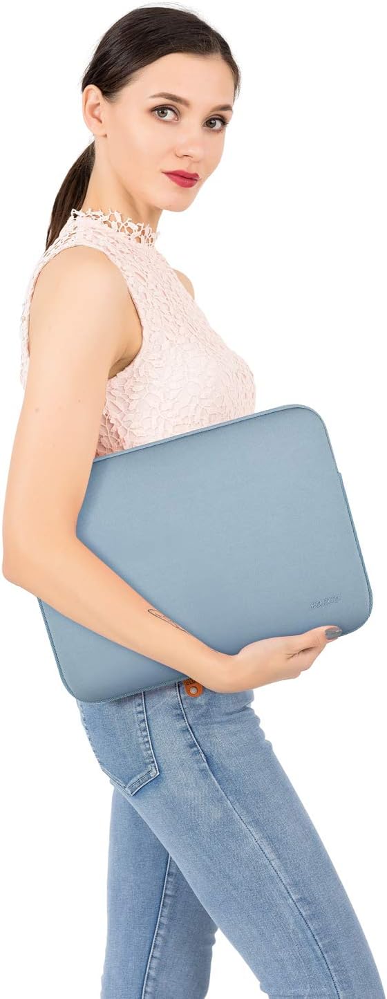 MOSISO Laptop Case 13 inch, 13 inch Laptop Sleeve Bag Compatible with MacBook Air 13 M4 M3 M2 M1 2025-2018 / Pro 13 M2 M1 2025-2016, Neoprene Computer Sleeve Bag with Small Case, Airy Blue