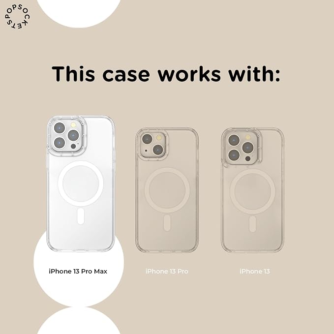 PopSockets iPhone 13 Pro Max Phone Case with MagSafe, Wireless Charging Compatible, Bookish - Spooky Book Club