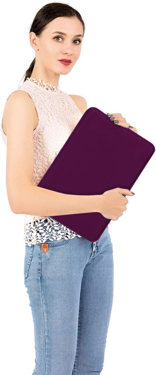 MOSISO Laptop Case 13.3 inch, 13-13.3 inch Laptop Sleeve Bag Compatible with MacBook Air/Pro 13 / Pro 14, HP Dell ASUS Lenovo Notebook, Neoprene Computer Sleeve Bag with Small Case, Magenta Purple