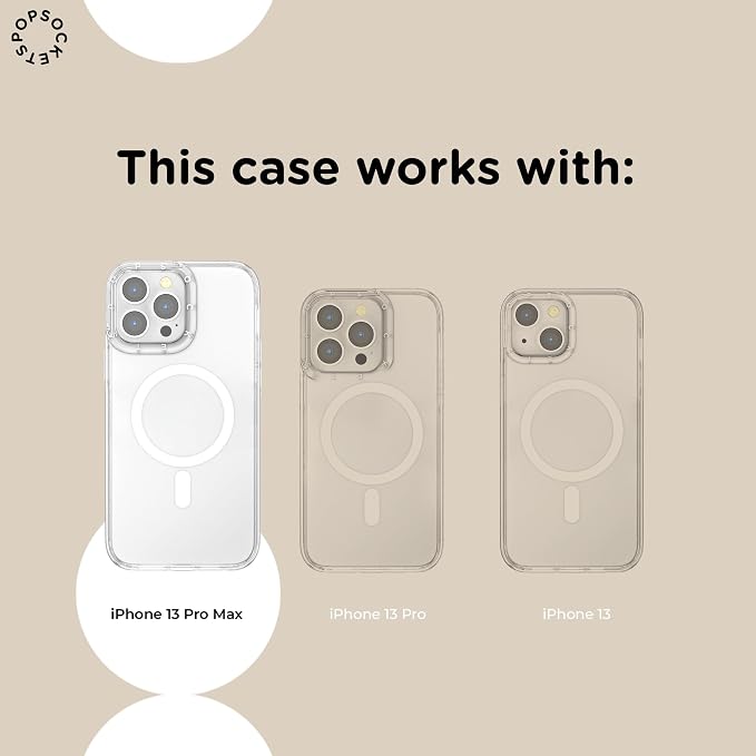 PopSockets iPhone 13 Pro Max Phone Case with MagSafe, Wireless Charging Compatible, Bookish - Mirror Starfall