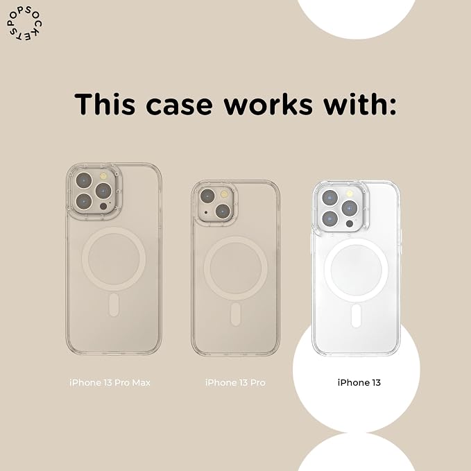PopSockets iPhone 13 Phone Case with MagSafe- Main Character | Magnetic, Wireless Charging, Camera & Drop Protection, Witchy, Halloween, Horror