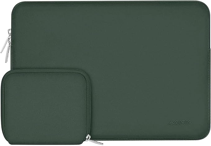 MOSISO Laptop Case 13 inch, 13 inch Laptop Sleeve Bag Compatible with MacBook Air 13 M4 M3 M2 M1 2025-2018 / Pro 13 M2 M1 2025-2016, Neoprene Computer Sleeve Bag with Small Case, Midnight Green