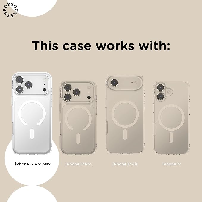 PopSockets iPhone 17 Pro Max Phone Case with MagSafe- Spotlight Dots | Magnetic, Wireless Charging, Camera & Drop Protection, Phone, Women, Electronic Accessories, For iPad/Kindle/iPhone/Android