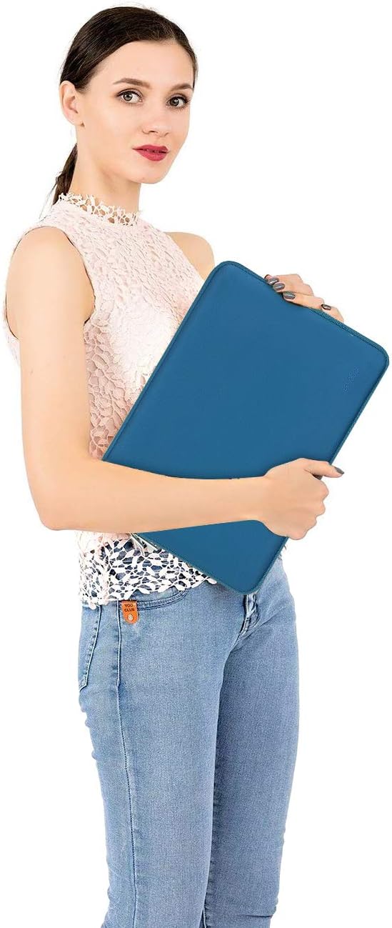MOSISO Laptop Case 13.3 inch, 13-13.3 inch Laptop Sleeve Bag Compatible with MacBook Air/Pro 13 / Pro 14, HP Dell ASUS Lenovo Notebook, Neoprene Computer Sleeve Bag with Small Case, Lake Blue