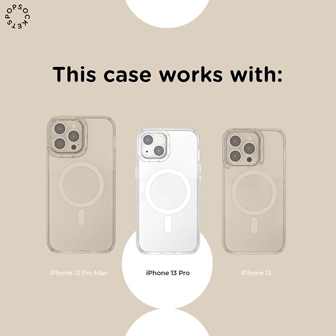PopSockets iPhone 13 Pro Phone Case with MagSafe, Wireless Charging Compatible, Bookish - Spooky Book Club