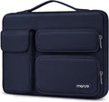 MOSISO 360 Protective Laptop Case 13.3 inch, 13-13.3 inch Laptop Sleeve Compatible with MacBook Air/Pro 13 / Pro 14, HP Dell ASUS Lenovo, Side Open Bag with 2 Raised&1 Flapover Pockets, Navy Blue