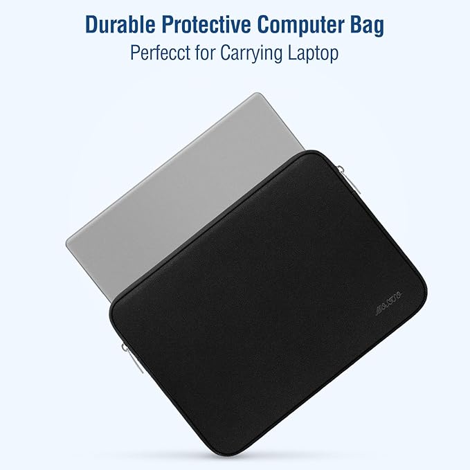 MOSISO Laptop Case 12.3 inch, 11.6-12.3 inch Laptop Sleeve Bag Compatible with MacBook Air 11.6, Acer HP Dell Lenovo Samsung ASUS, Surface Pro, Neoprene Computer Sleeve Bag with Small Case, Black