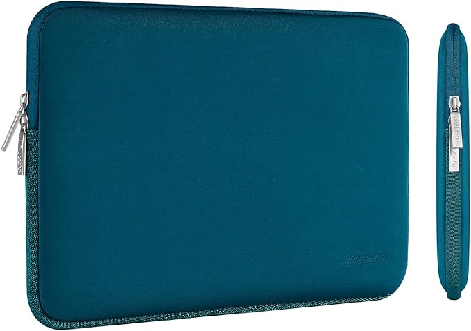 MOSISO Laptop Case 15 inch, 15 inch Laptop Sleeve Bag Compatible with MacBook Air 15 M4 A3241 M3 A3114 M2 A2941 2025 2024 2023, Dell XPS 15, Neoprene Computer Sleeve Bag with Small Case, Deep Teal