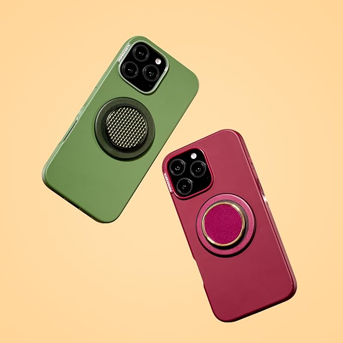 PopSockets iPhone 16 Pro Phone Case with MagSafe, Wireless Charging Compatible, Burgundy - Oxblood