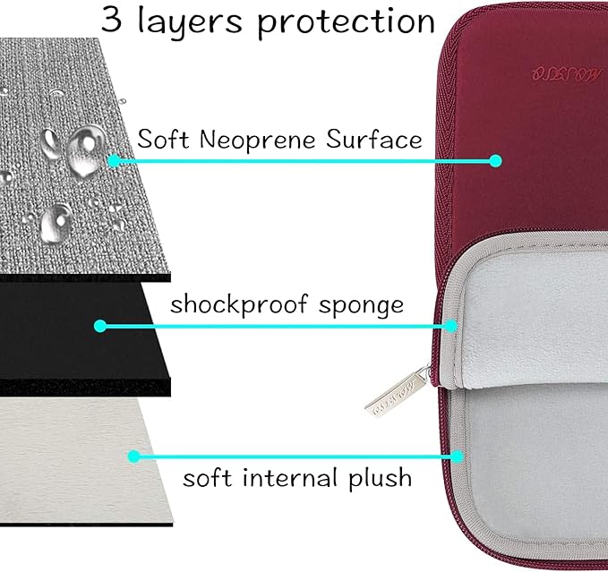 MOSISO Laptop Case 13 inch, 13 inch Laptop Sleeve Bag Compatible with MacBook Air 13 M4 M3 M2 M1 2025-2018 / Pro 13 M2 M1 2025-2016, Neoprene Computer Sleeve Bag with Small Case, Red