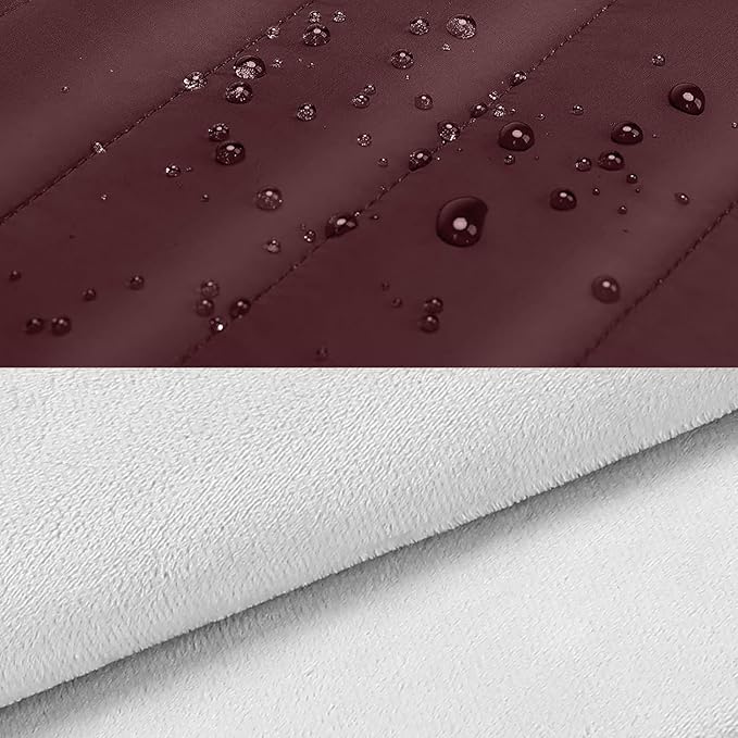 MOSISO 13.3 inch Laptop Case, 13-13.3 inch Puffy Laptop Sleeve Compatible with MacBook Air 13 13.6 M4 M3 M2 M1/Pro 13/Pro 14, HP Dell ASUS Lenovo,Polyester Horizontal Bag with Small Case, Wine Red