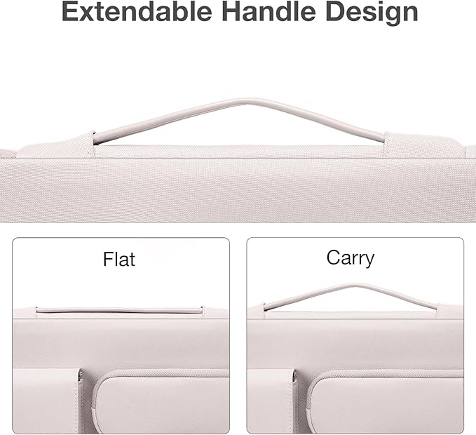 MOSISO 360 Protective Laptop Case 15 inch, Laptop Sleeve Compatible with MacBook Air 15 M4 A3241 M3 A3114 M2 A2941 2025-2023, Dell XPS 15, Side Open Bag with 2 Raised&1 Flapover Pockets, Stone Gray