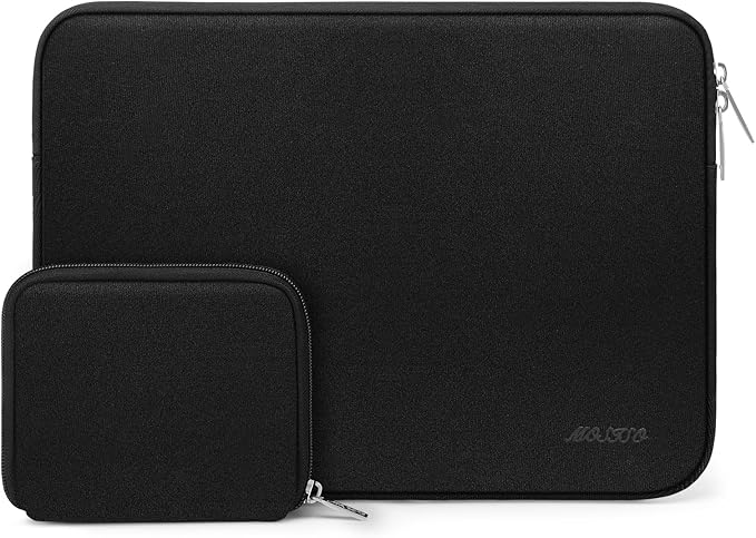 MOSISO Laptop Case 12.3 inch, 11.6-12.3 inch Laptop Sleeve Bag Compatible with MacBook Air 11.6, Acer HP Dell Lenovo Samsung ASUS, Surface Pro, Neoprene Computer Sleeve Bag with Small Case, Black