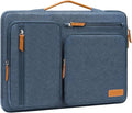 MOSISO 360 Protective Laptop Case 15 inch, 15 inch Laptop Sleeve Compatible with MacBook Air M4 M3 M2 2025 2024 2023, Dell XPS Plus, Side Open Carrying Case with 4 Zipper Pockets&Handle, Haze Blue