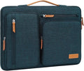 MOSISO 360 Protective Laptop Case 15 inch, 15 inch Laptop Sleeve Compatible with MacBook Air M4 M3 M2 2025 2024 2023, Dell XPS Plus, Side Open Carrying Case with 4 Zipper Pockets&Handle, Teal Green