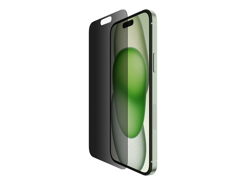Belkin ScreenForce Pro - Screen protector for cellular phone - 2.5D - glass - with privacy filter - glass - for Apple iPhone OVA148ZZ