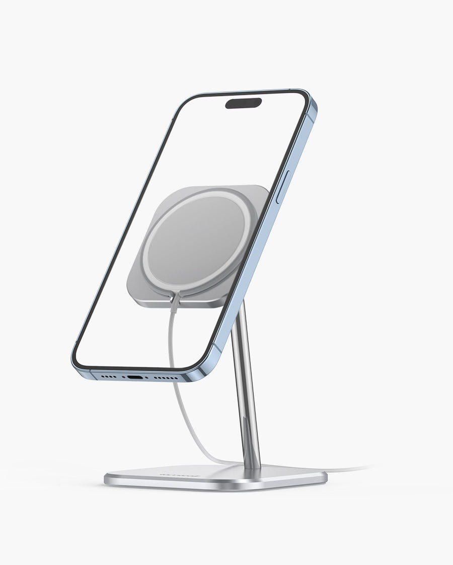 Lamicall Adjustable Aluminum Phone Stand for MagSafe Charger for Magsafe Accessories [Not fits iPhone 14-13-12][MagSafe Charger Not Included]