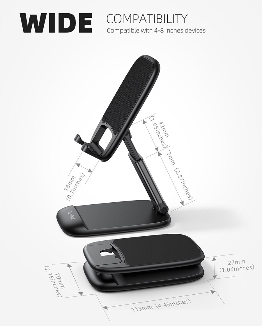 Lamicall Height Adjustable & Foldable Phone Holder for Business Trip Portable