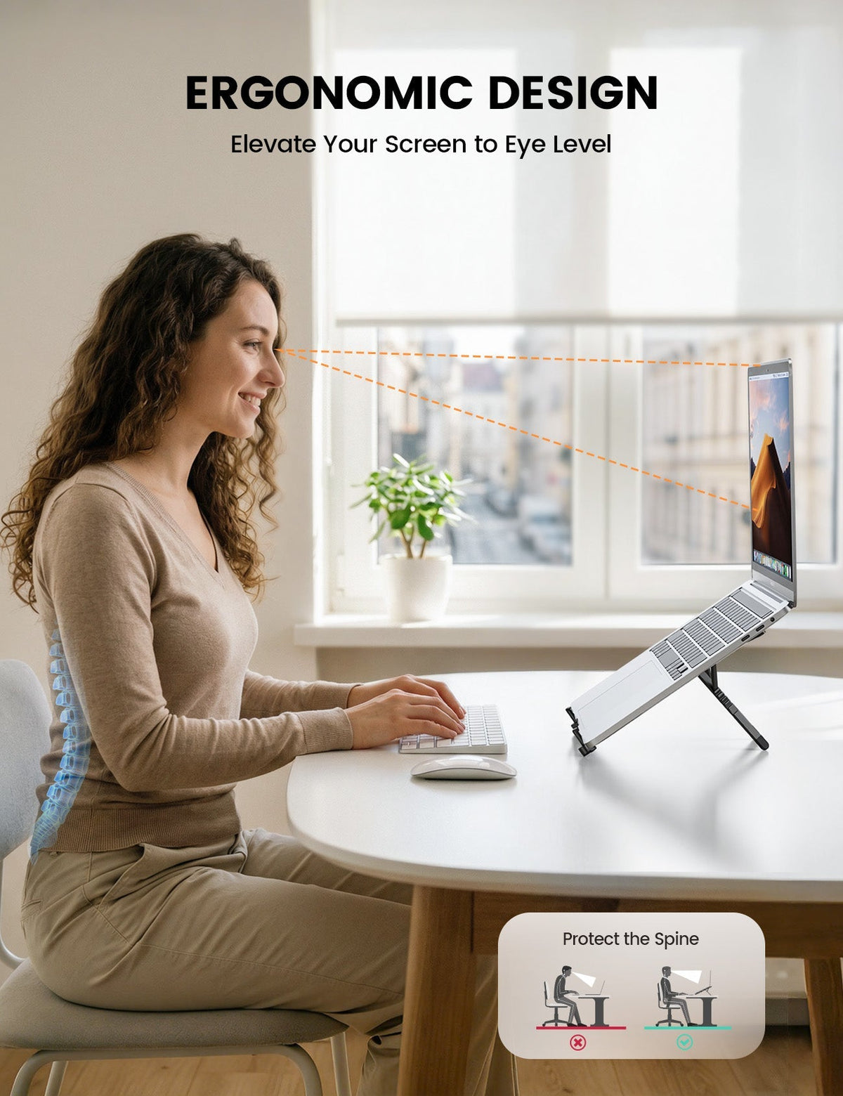 Foldable Ultra-Slim Foldable Portable Laptop Stand for Desk