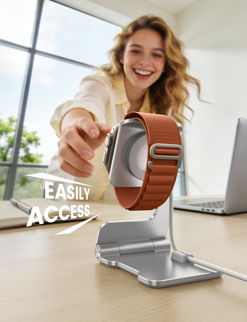 Foldable Aluminum Foldable Apple Watch Stand for Charger