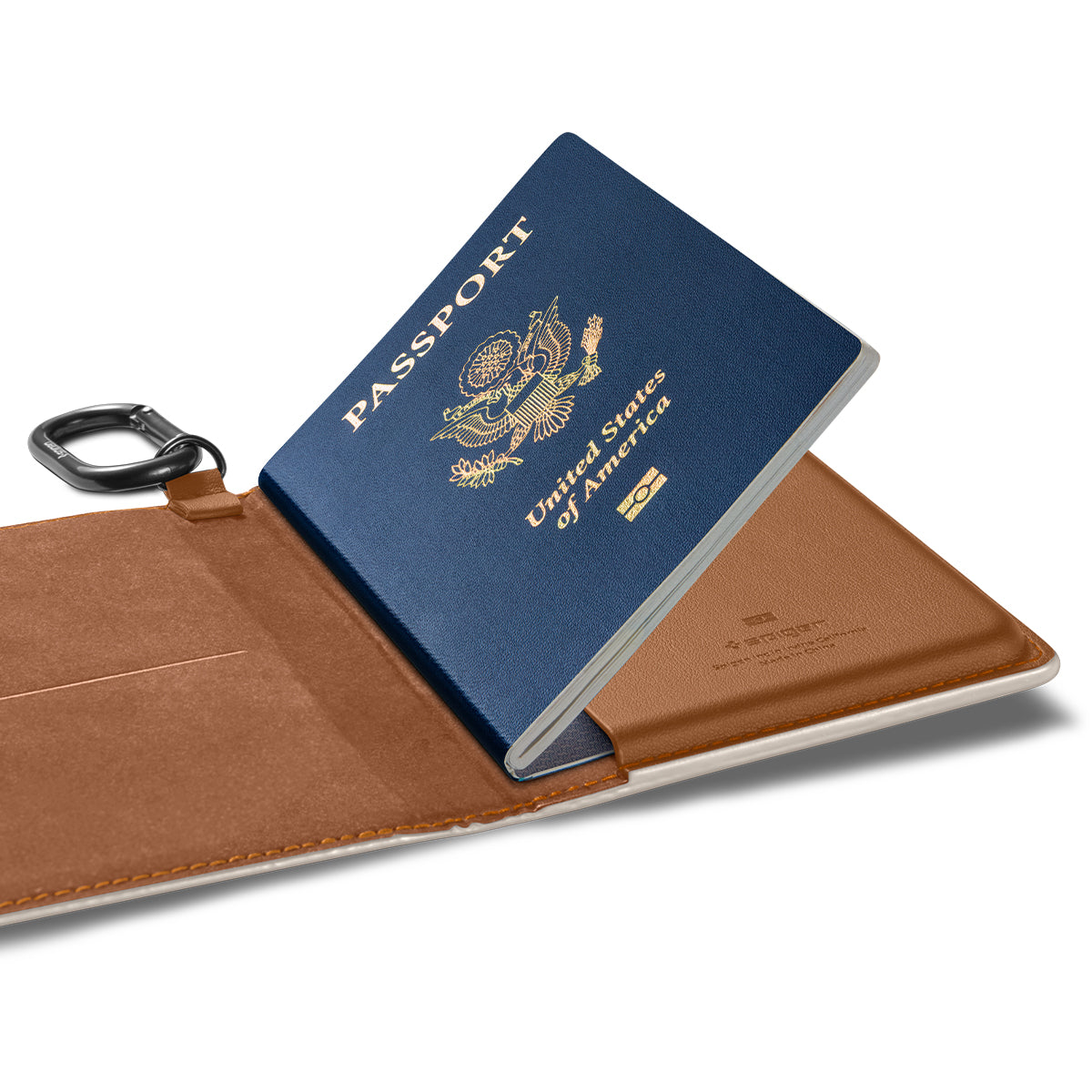 Spigen Passport Holder Case – RFID Blocking Travel Wallet with Card Slots & SIM Storage