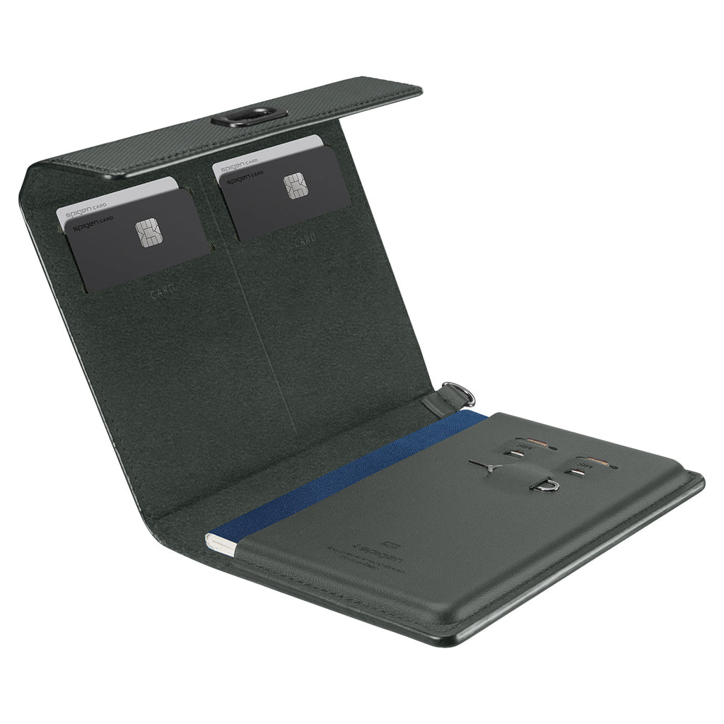 Spigen Passport Holder Case – RFID Blocking Travel Wallet with Card Slots & SIM Storage