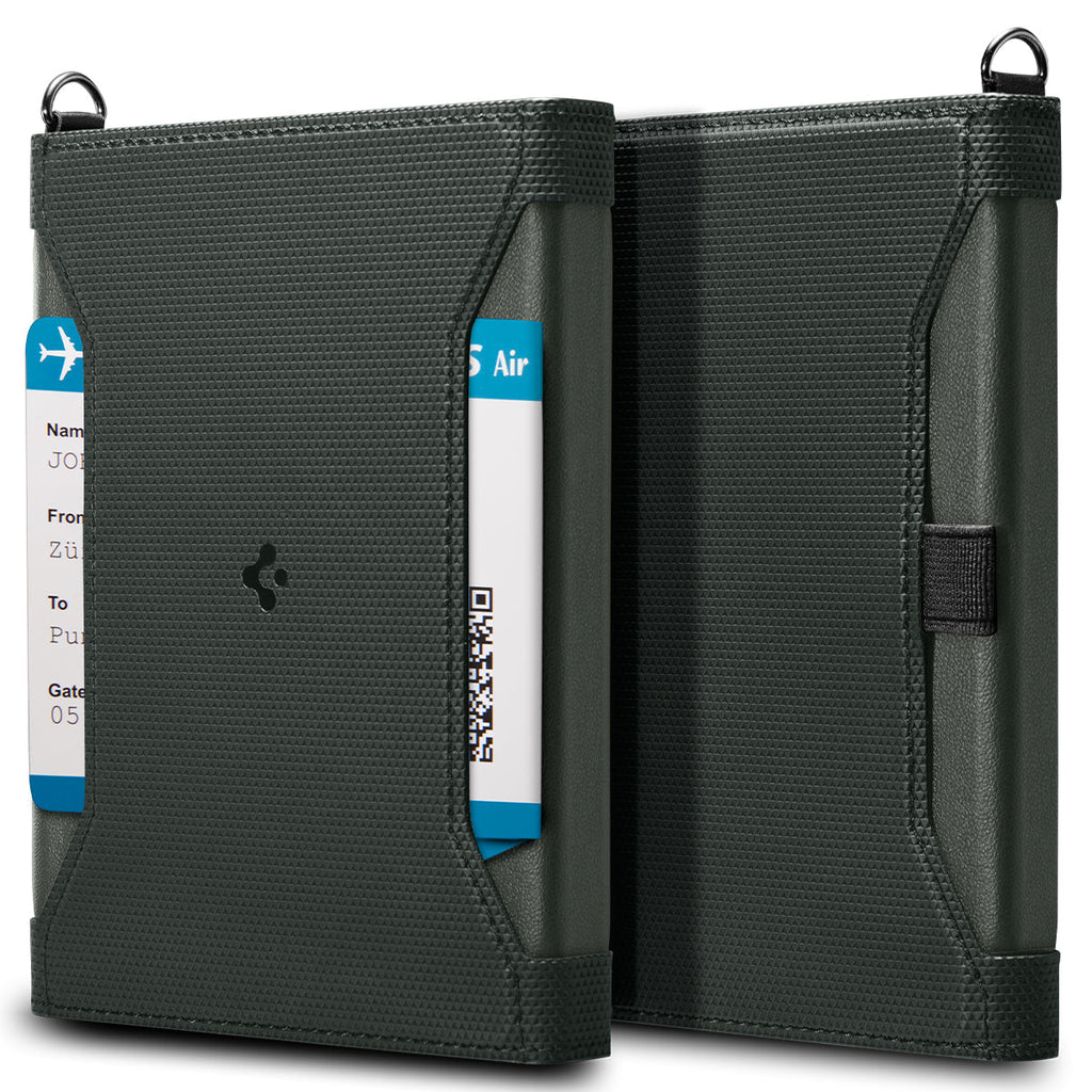 Spigen Passport Holder Case – RFID Blocking Travel Wallet with Card Slots & SIM Storage